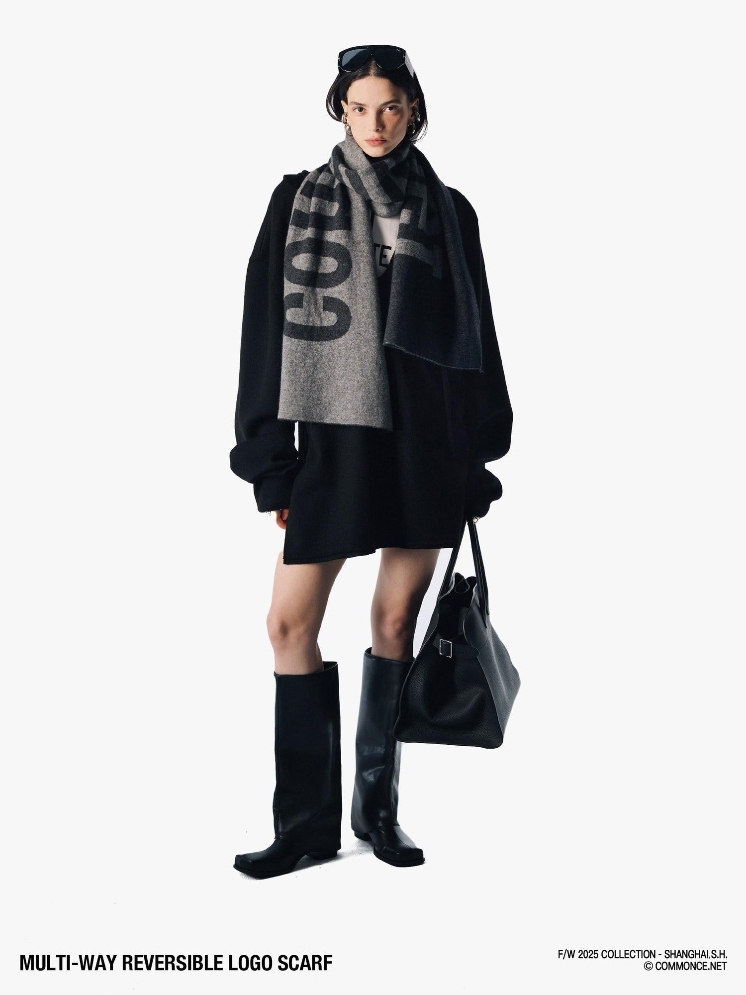 commonce net Mustard Plush Colorblock Logo Women&