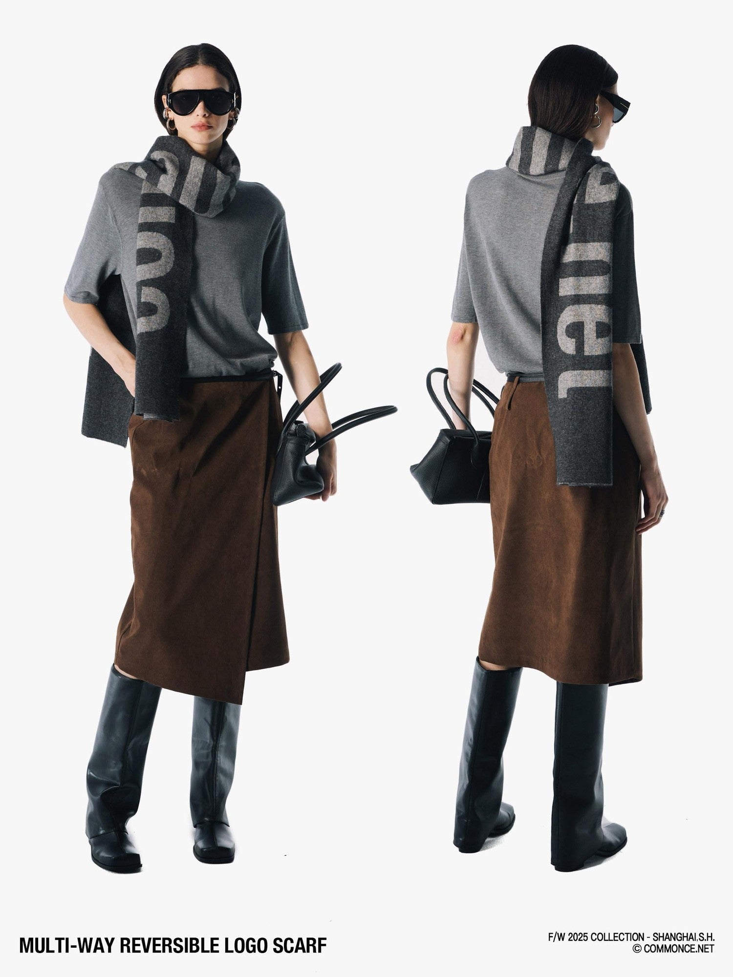commonce net Mustard Plush Colorblock Logo Women&