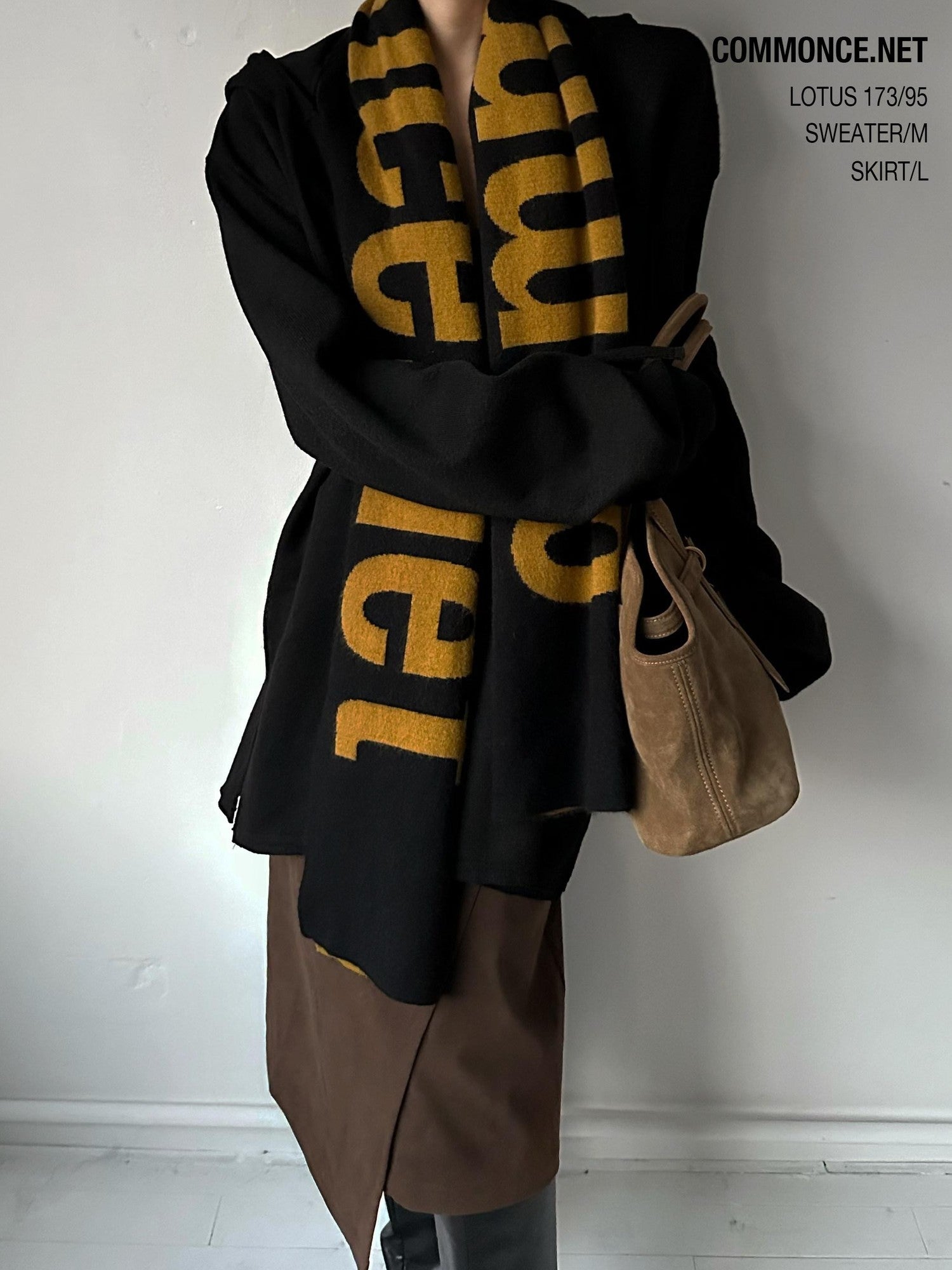 commonce net Mustard Plush Colorblock Logo Women&
