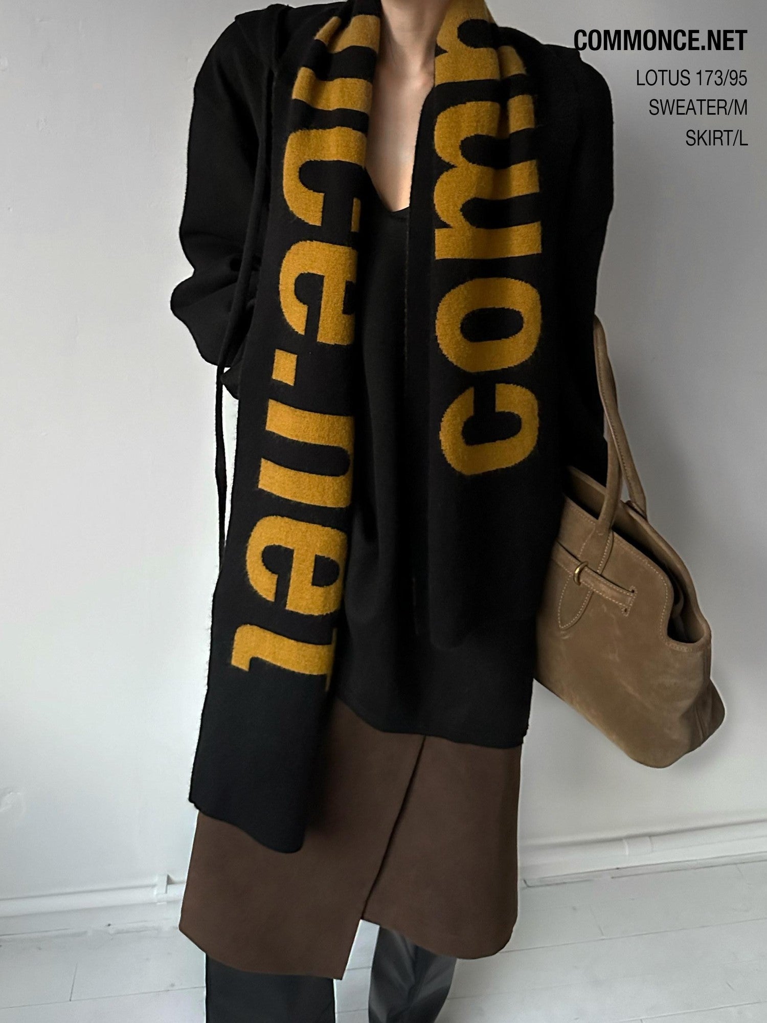 commonce net Mustard Plush Colorblock Logo Women&
