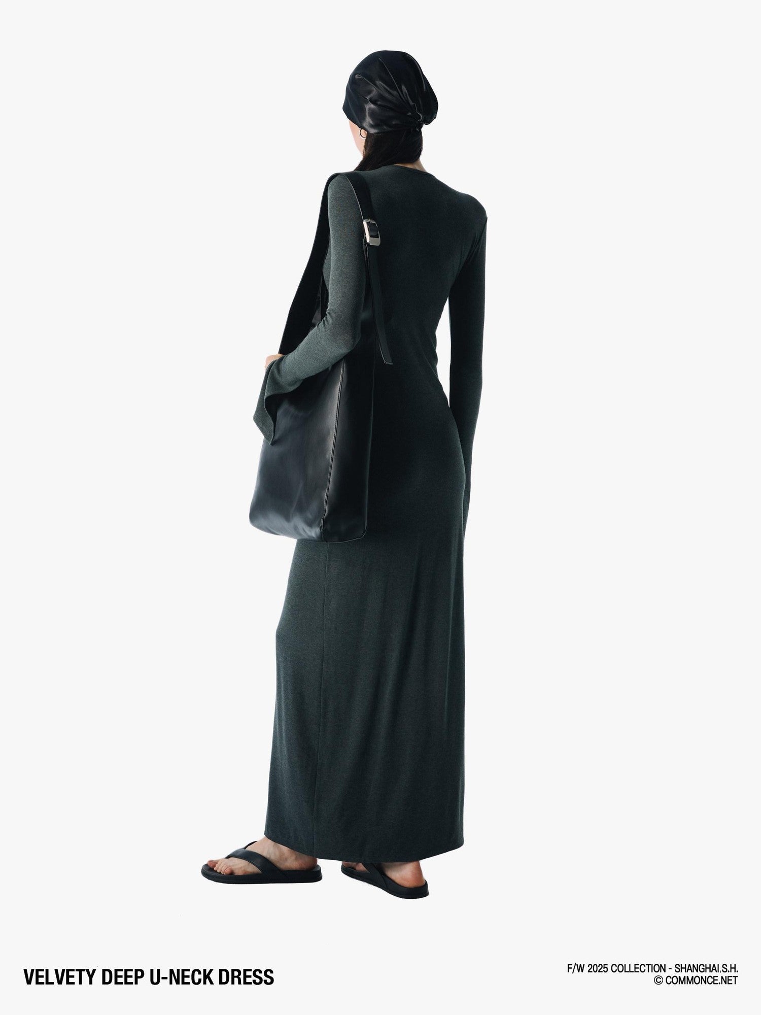 commonce net Plush Dark Deep U Ruched Spliced Women&