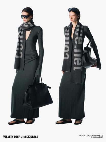 commonce net Plush Dark Deep U Ruched Spliced Women&
