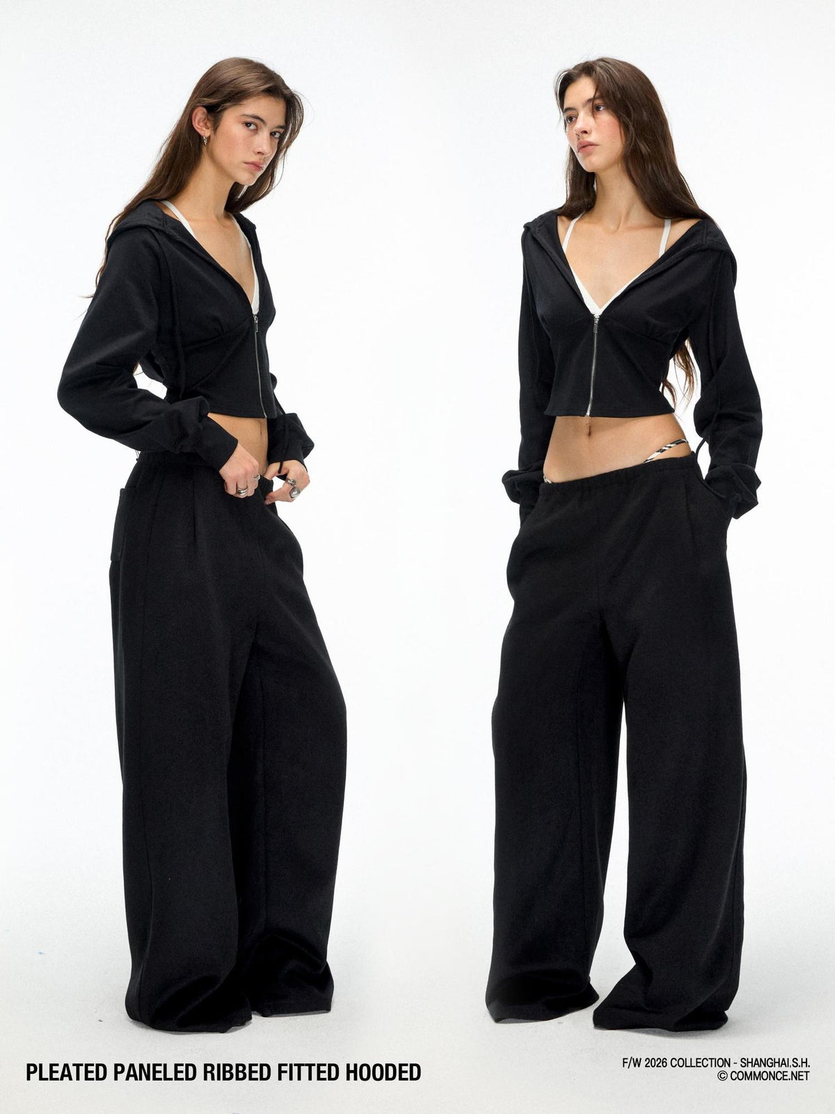 commonce net Ruched Split Drawstring Waist Cotton Blend Women&