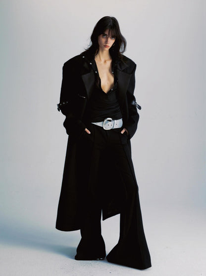 commonce net Sheer Ruched Drawstring Hooded Mockneck Women&
