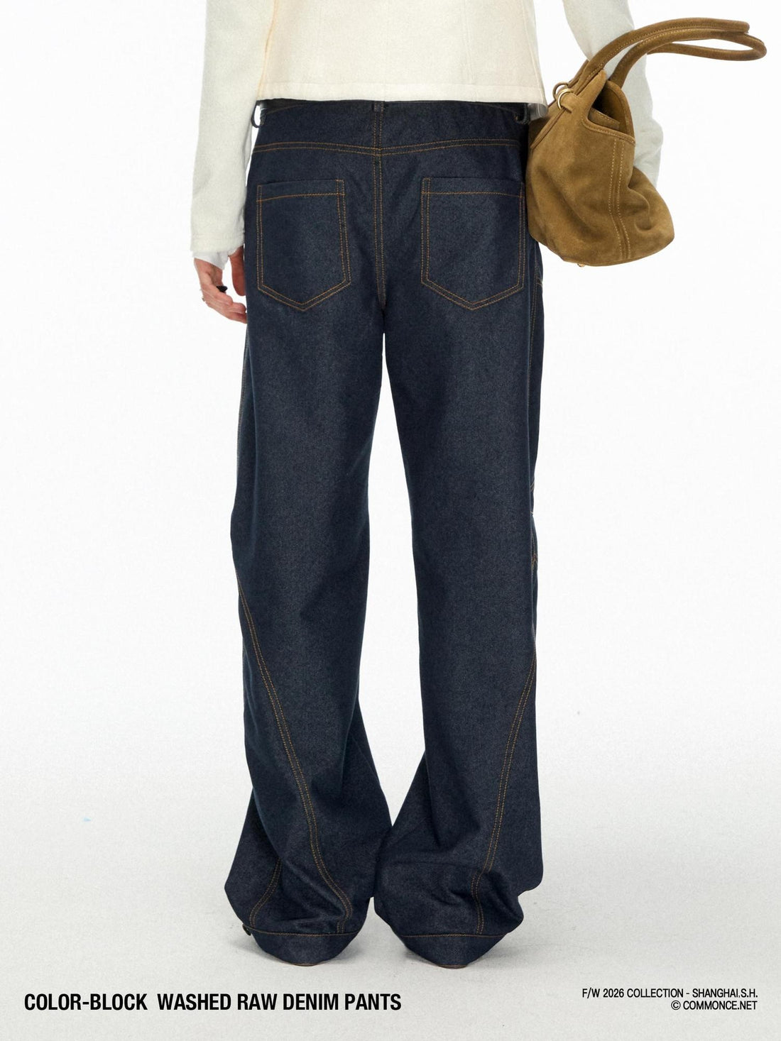 commonce net Vintage Contrast Stitch Panel Wash Women&