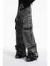 Vintage Industrial Washed Wide Leg Cargo Jeans