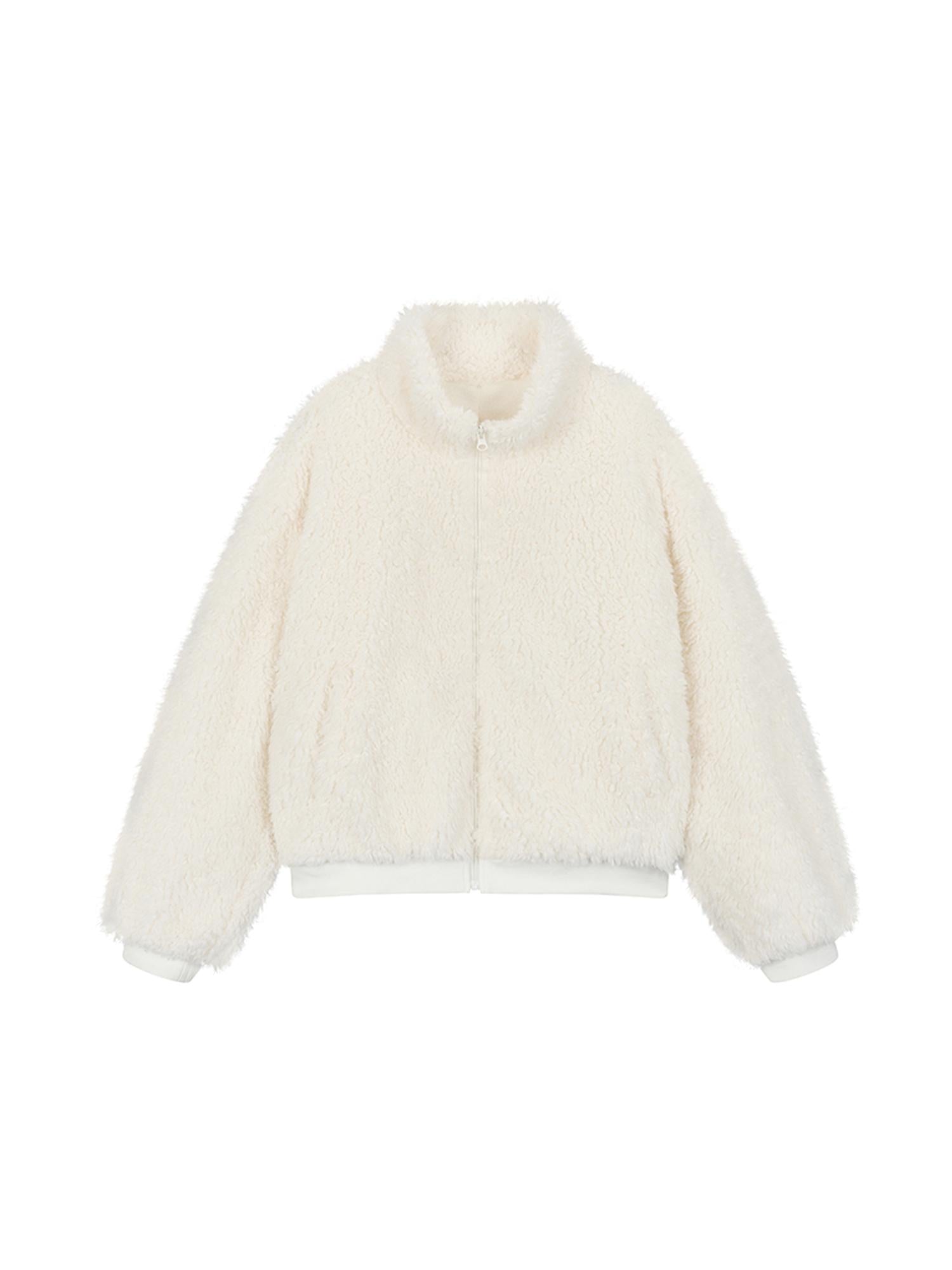 atrandom Cozy Short Plush Fleece Jacket For Women Winter Warm Outerwear