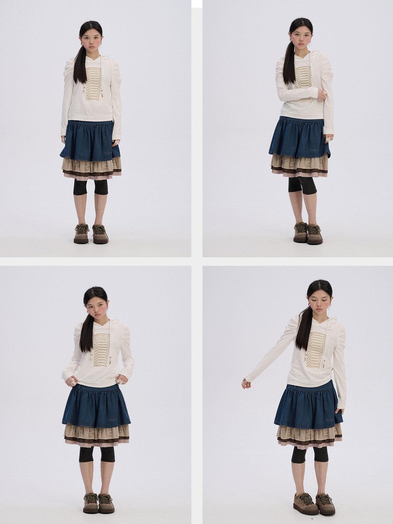 Achihara Pure Cotton Soft White Straight Fit Casual Women Pullover Long Sleeve T-Shirts