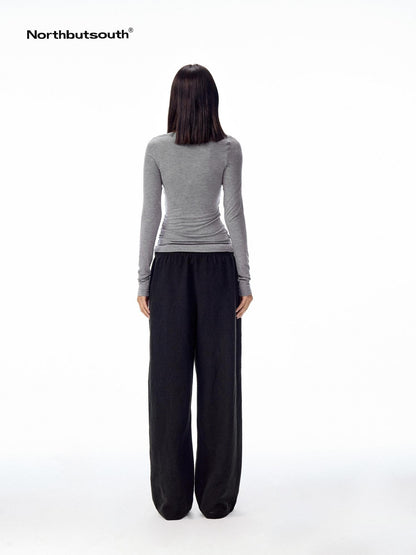 Northbutsouth Tricolor V-neck High Stretch Slim Women&