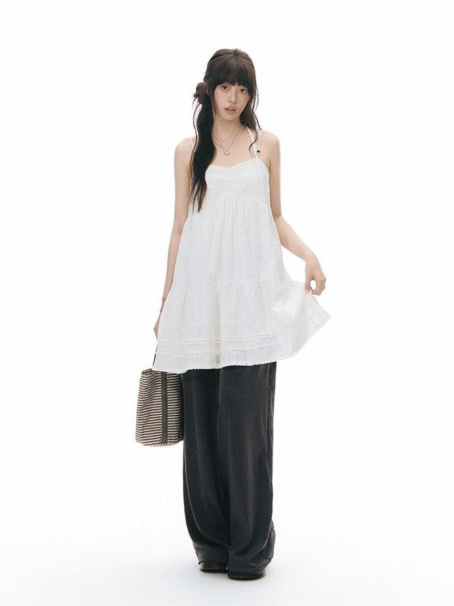 NAPSNAPS Gray Brown Relaxed Knit Drawstring Waist Women&