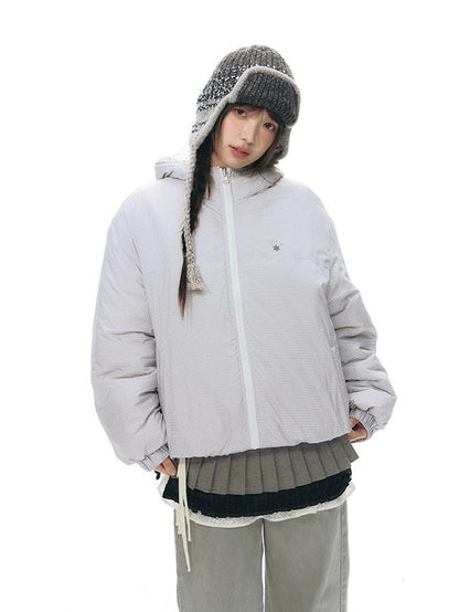 NAPSNAPS Polka Dot Reversible Hooded Printed Women&