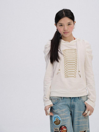 Achihara Pure Cotton Soft White Straight Fit Casual Women Pullover Long Sleeve T-Shirts