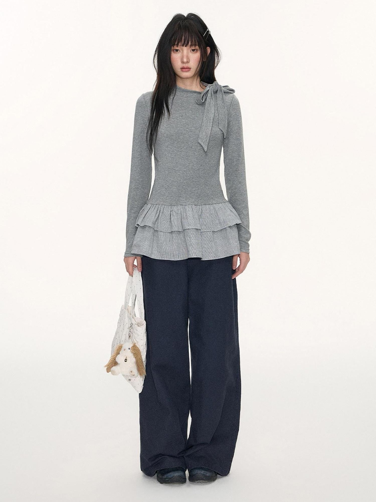 NAPSNAPS Distressed Graphite Wash Double Waist Women&