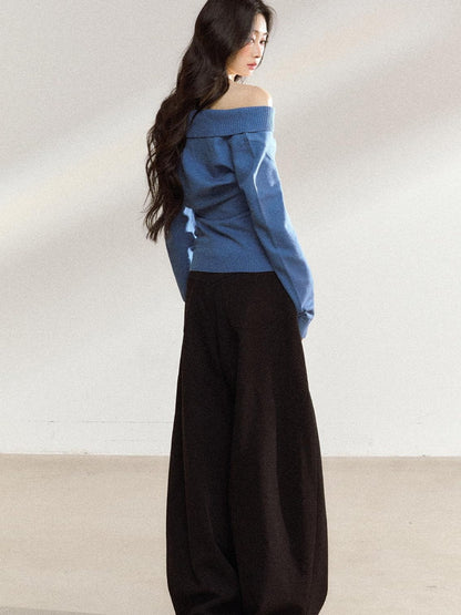 7Shiftin Soft Modal Acrylic Blend Casual V-neck Pullover Long Sleeve Women Knit Sweaters