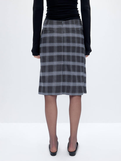 RUN TO THE FUTURE Polyester Blend Lined Pockets Vintage A Line Low Waist Women Casual Midi Skirts