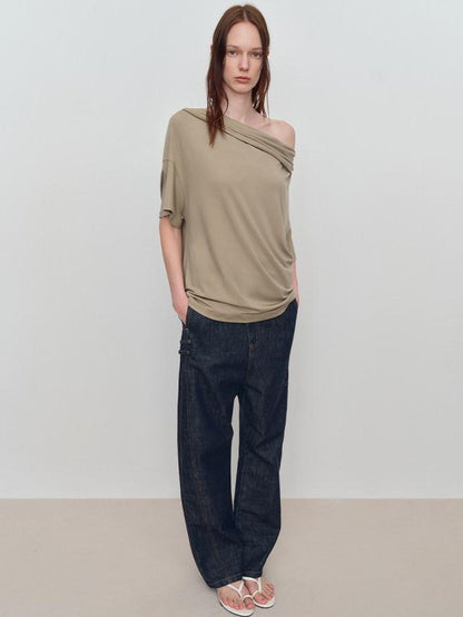 RUN TO THE FUTURE Soft Modal Casual Loose Solid Mid Length Women Short Sleeve T-Shirts