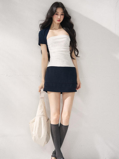 7Shiftin Ensemble chic à taille haute composé d&