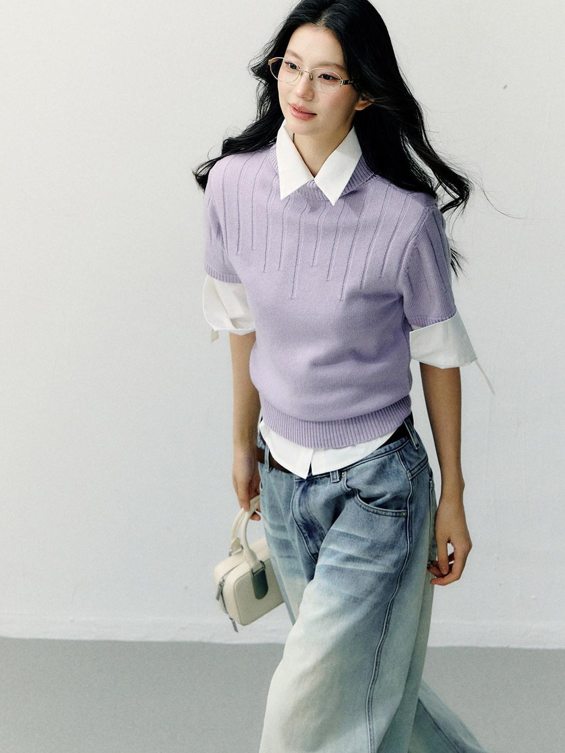 7Shiftin Cozy Versatile Relaxed Fit Commuter Office Knit Pullover For Women Sweaters