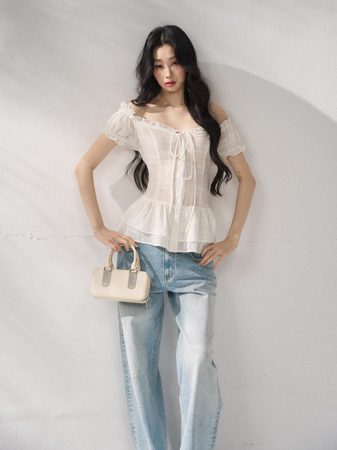7Shiftin Cooling Breathable Light Waist Slim Women Cotton Tee Off Shoulder Crop Tops