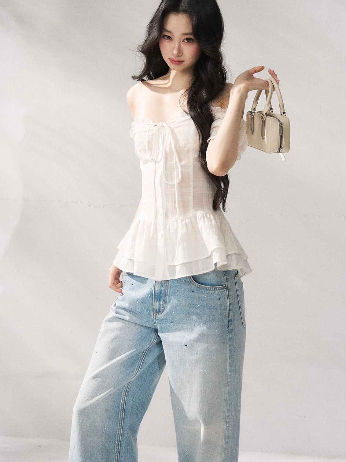 7Shiftin Cooling Breathable Light Waist Slim Women Cotton Tee Off Shoulder Crop Tops