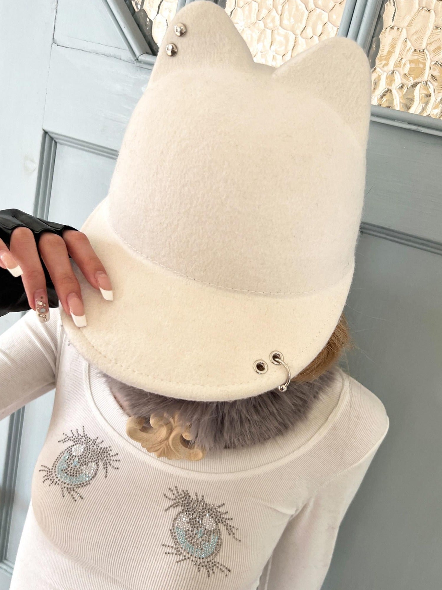 nit alcove Cozy Wool Adjustable Casual Unisex Riding Cap Flat Brim Hats