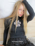 DKZ_OFFICIAL_Fuzzy_High_Neck_Cat_Paw_Patchwork_Slim_Fit_Women&