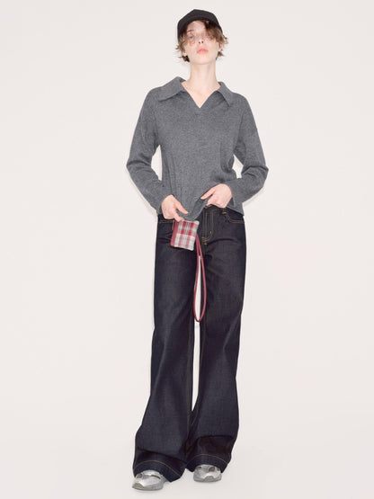 RUN TO THE FUTURE Vintage Low Waist Raw Denim No Stretch Zip Fly Women Straight Jeans