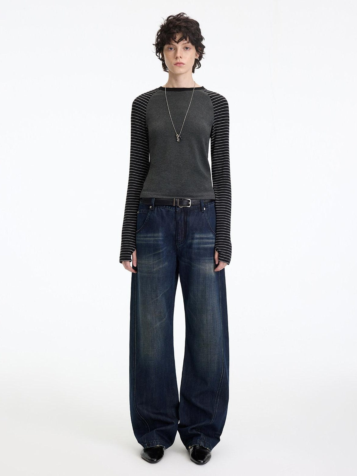 RUN TO THE FUTURE Vintage Washed High Cotton Relaxed Mid Low Waist Women Zip Fly Straight Jeans