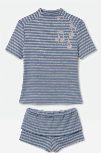 takeabreak_Blue_Grey_Heather_Striped_Music_Note_Heat_Transfer_Women&