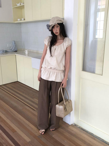 Dorydory Ivory Vintage Puff Sleeve Women&