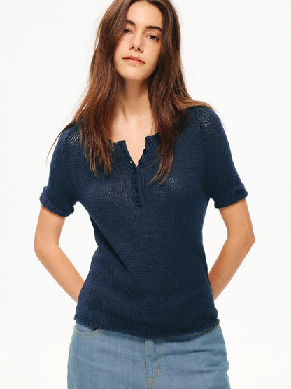 Northbutsouth Four Tone Multi Button Turnback Knit Women&