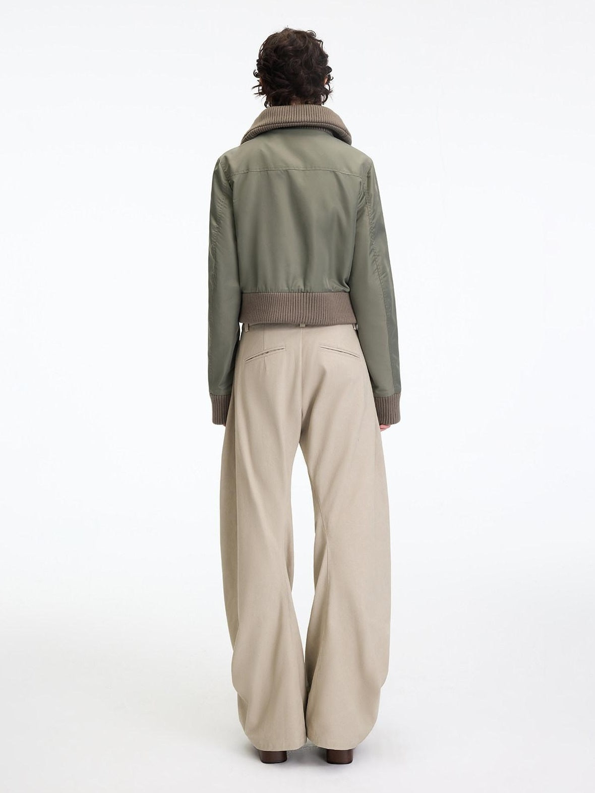 RUN TO THE FUTURE Chinos femme 100 % coton, coupe décontractée sculptée, taille mi-basse, jambes droites