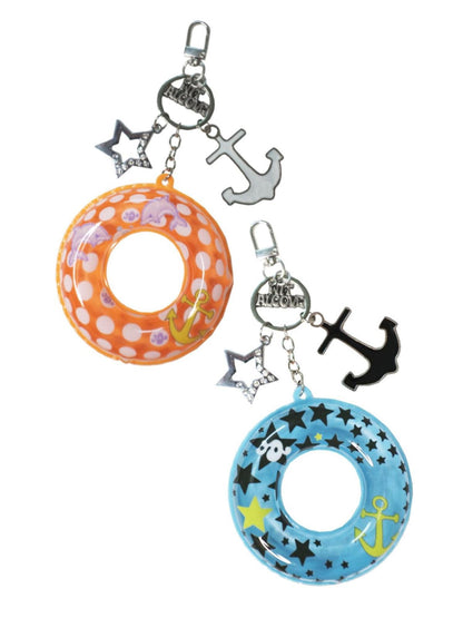nit alcove Blue Orange Lifebuoy Charm Stackable Beach Jewelry For Women Bracelets