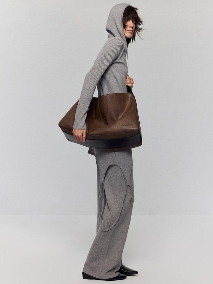 RUN TO THE FUTURE Large Zipper Pocket Casual Minimalist Single Strap Everyday Cross Body Bags