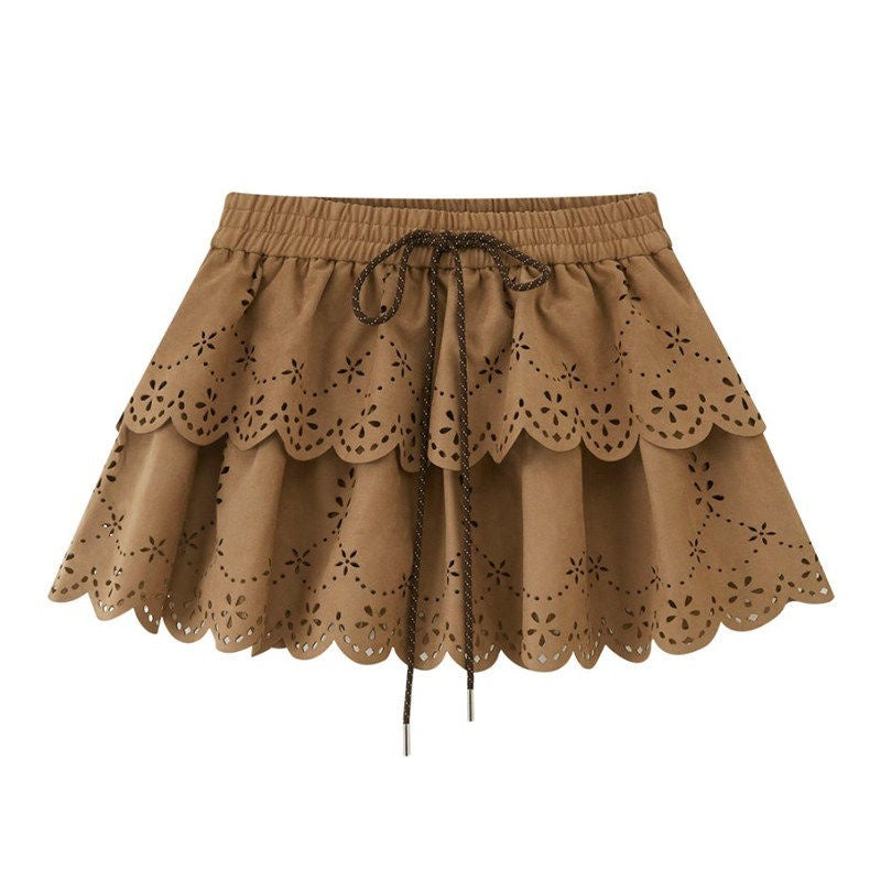 DIDDI_MODA_Khaki_Double_Breasted_Bubble_Hem_Women&