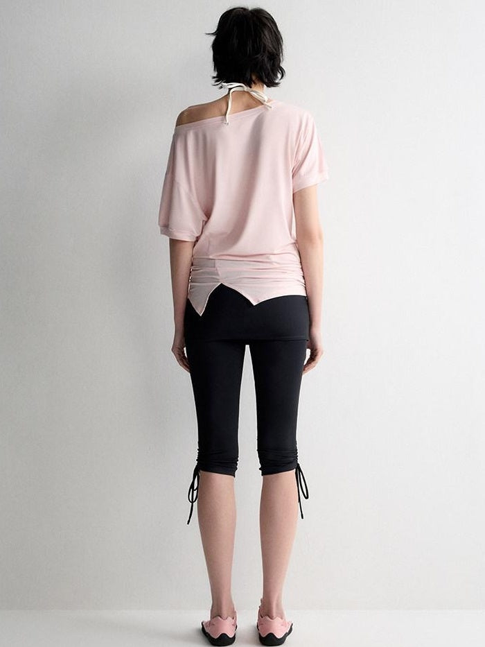 RUN TO THE FUTURE Breathable Modal Slim Fit Boat Neck Casual Women Solid Short Sleeve T-Shirts
