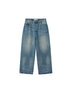 DIDDI MODA Vintage Washed Distressed Wide Leg Jeans