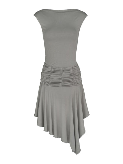 STRIKE A POSE 2025 Summer Cool Asymmetrical Ruffle Midi Dress