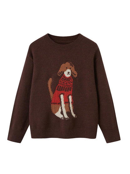 DIDDI MODA Fair Isle Dog Sweater Knit Pullover
