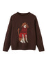 DIDDI MODA Fair Isle Dog Sweater Knit Pullover