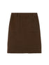 DIDDI MODA 3D Wave Hem Suede Skirt With Pockets