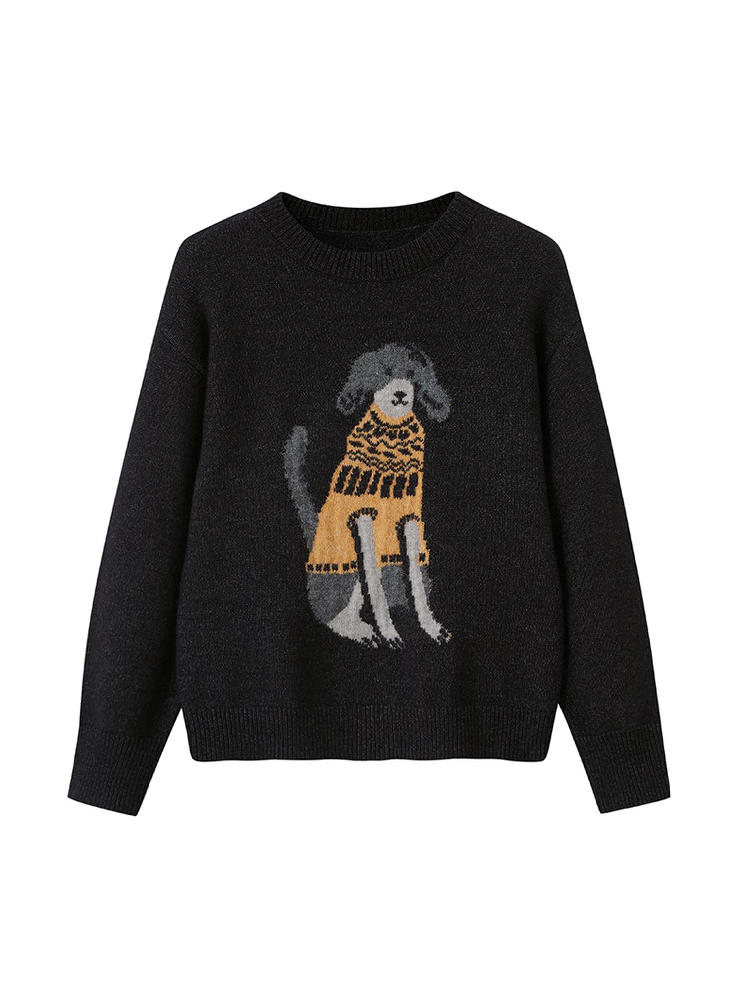 DIDDI MODA Fair Isle Dog Sweater Knit Pullover