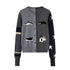 DIDDI MODA Penguin Patch Asymmetrical Knit Cardigan