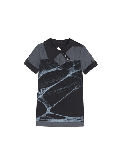 Spiderweb Print Punk T Shirt Fearless Streetwear