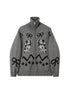Puppy Bow Knit Zip Cardigan