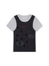 Achihara Tide Print Mock Two Piece Short Sleeve T-Shirt