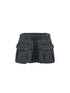 DoublePunch Vintage Washed A-Line Cargo Shorts With Rivets