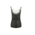 DoublePunch Lace Knit Cross Print Cami Top With Rhinestones Women Fashion Tops