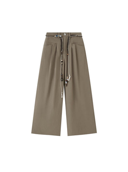 DIDDI MODA Bohemian Beaded Wide Leg Pants With DIY Waist Chain