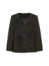Luxury Wool V Neck Blazer With High Density Beaded Firework Embroidery